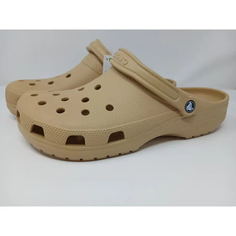 Crocs Classic Wheat Beige Sandal Slip-On Slide Slipper Men's Sz US 13 10001-209